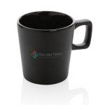 Ceramic mug with matte exterior and glossy interior, 300 ml black colour