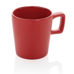 Ceramic mug with matte exterior and glossy interior, 300 ml red colour