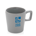 Ceramic mug with matte exterior and glossy interior, 300 ml grey colour