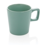 Ceramic mug with matte exterior and glossy interior, 300 ml green colour