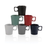Ceramic mug with matte exterior and glossy interior, 300 ml green colour
