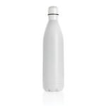 Large, promotional stainless steel thermal bottle, 1 L white colour second view