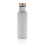 Single-wall steel bottle with lid and handle, 700 ml white colour third view