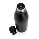 Large steel bottle with thermal function, 750 ml black colour fourth view