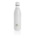 Large steel bottle with thermal function, 750 ml white colour