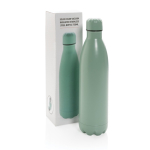 Large steel bottle with thermal function, 750 ml green colour view with box
