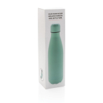 Large steel bottle with thermal function, 750 ml green colour second view with box
