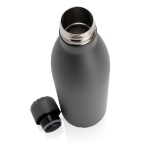 Large steel bottle with thermal function, 750 ml dark grey colour