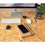 Branded, hardcover cork notebook, A5, ruled pages natural colour