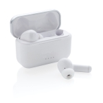 Premium in-ear headphones with two-tone case white colour