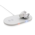 Premium in-ear headphones with two-tone case white colour