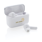 Premium in-ear headphones with two-tone case white colour