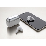 Premium in-ear headphones with two-tone case white colour