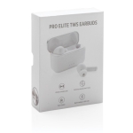 Premium in-ear headphones with two-tone case white colour