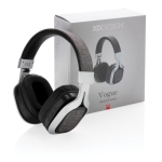 Comfortable foldable headphones with fabric accents, BT 4.0 grey colour