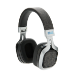 Comfortable foldable headphones with fabric accents, BT 4.0 grey colour