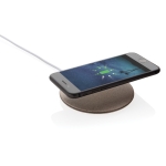 Ultra-slim wireless charger with eco-friendly circular shell natural colour