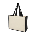 Canvas jute bag with laminated interior