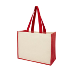Canvas jute bag with laminated interior