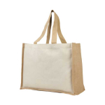 Canvas jute bag with laminated interior