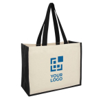 Canvas jute bag with laminated interior