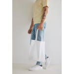 Sustainable recycled cotton merch bag, 145 g/m² white colour