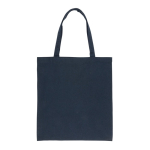Sustainable recycled cotton merch bag, 145 g/m² navy-blue colour