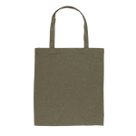Sustainable recycled cotton merch bag, 145 g/m² military green colour