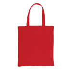 Reinforced promotional recycled cotton bag, 145 g/m² red colour second view