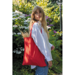 Reinforced promotional recycled cotton bag, 145 g/m² red colour ambient view 2