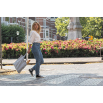 Reinforced promotional recycled cotton bag, 145 g/m² grey colour ambient view