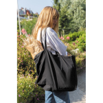 Large printed or embroidered recycled cotton bag, 145 g/m² black colour ambient view