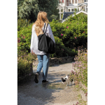 Large printed or embroidered recycled cotton bag, 145 g/m² black colour ambient view 2