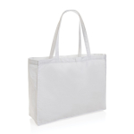 Large printed or embroidered recycled cotton bag, 145 g/m² white colour