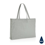 Large printed or embroidered recycled cotton bag, 145 g/m² grey colour