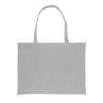 Large printed or embroidered recycled cotton bag, 145 g/m² grey colour