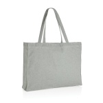Large printed or embroidered recycled cotton bag, 145 g/m² grey colour