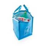Set of 3 PP woven recycling bags for metal, paper and plastic multicolour colour
