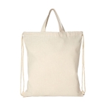 Drawstring bag made from recycled materials, 210 g/m² natural colour