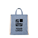 Drawstring bag made from recycled materials, 210 g/m² main view