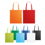 Recycled shopping bag made of rPET with long handles various colours