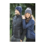Organic cotton hat with folded brim navy-blue colour