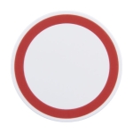 Round wireless charging base with a touch of colour red colour