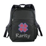 Backpack with laptop padding, 15’’ black colour second screen printing view