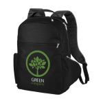 Backpack with laptop padding, 15’’ black colour screen printing view