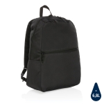 Basic backpack made from recycled materials black colour