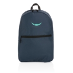 Basic backpack made from recycled materials navy-blue colour