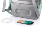 Anti-theft laptop backpack with RFID pockets, 15.6” mint green colour ninth view