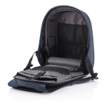 Small anti-theft laptop backpack for employees, 13.3” navy-blue colour