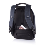 Small anti-theft laptop backpack for employees, 13.3” navy-blue colour